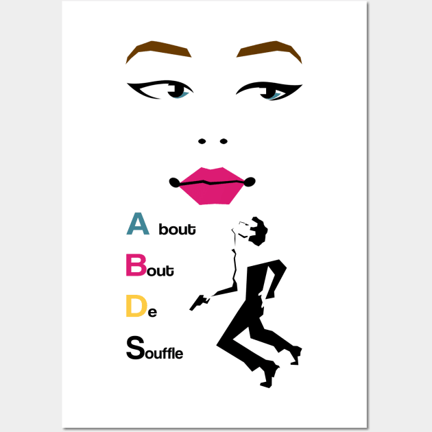 Breathless Movie Fan Art Godard Jean Seberg Belmondo Wall Art by Rozbud